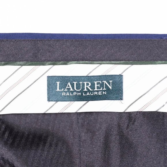 Ralph Lauren Boys Pants Blue Striped Straight Leg Lined Trousers 20R 30" Waist - Picture 3 of 8
